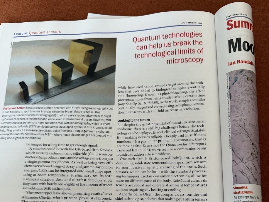 Quantum sensors for healthcare